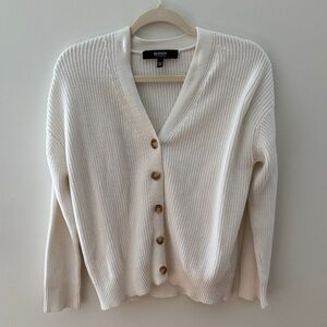 Hudson Jeans Women's Button-Down Cream Cardigan